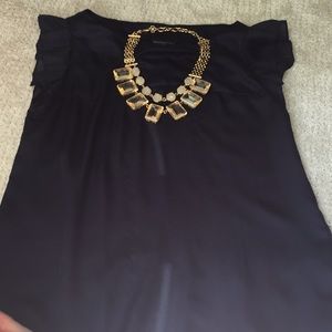 Banana republic gold statement necklace
